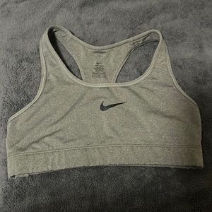Nike Grey M Sports Bra Swoosh